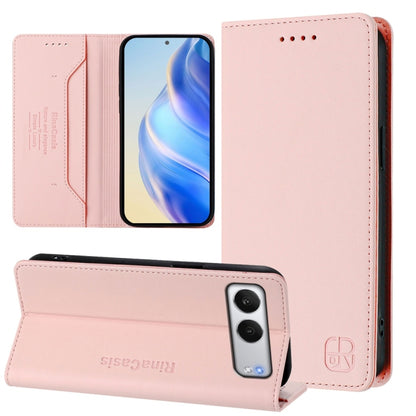 RC01 Dual-Folded Magnetic Suction RFID Leather Phone Case, For OnePlus Nord 4, For OnePlus Nord 4 5G Global, For OnePlus Nord CE4 Lite