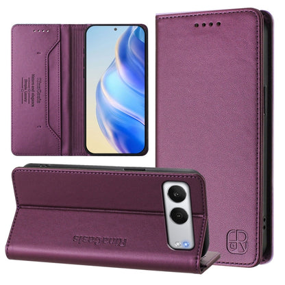 RC01 Dual-Folded Magnetic Suction RFID Leather Phone Case, For OnePlus Nord 4, For OnePlus Nord 4 5G Global, For OnePlus Nord CE4 Lite