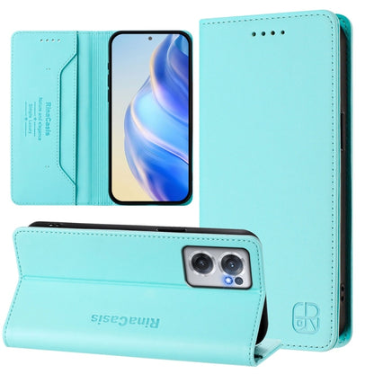 RC01 Dual-Folded Magnetic Suction RFID Leather Phone Case, For OnePlus Nord CE 2 5G, For OnePlus 10 Pro, For OnePlus Nord N20 5G