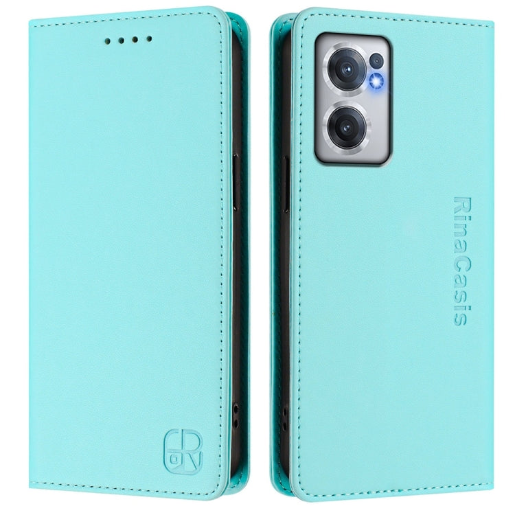 RC01 Dual-Folded Magnetic Suction RFID Leather Phone Case, For OnePlus Nord CE 2 5G, For OnePlus 10 Pro, For OnePlus Nord N20 5G