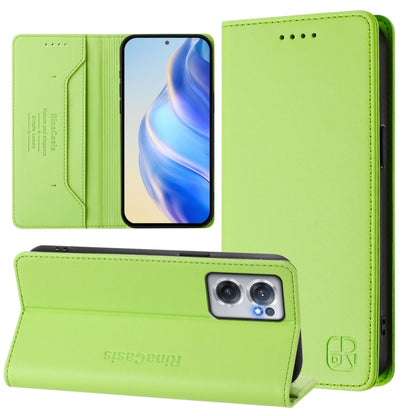 RC01 Dual-Folded Magnetic Suction RFID Leather Phone Case, For OnePlus Nord CE 2 5G, For OnePlus 10 Pro, For OnePlus Nord N20 5G