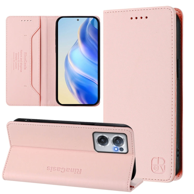 RC01 Dual-Folded Magnetic Suction RFID Leather Phone Case, For OnePlus Nord CE 2 5G, For OnePlus 10 Pro, For OnePlus Nord N20 5G