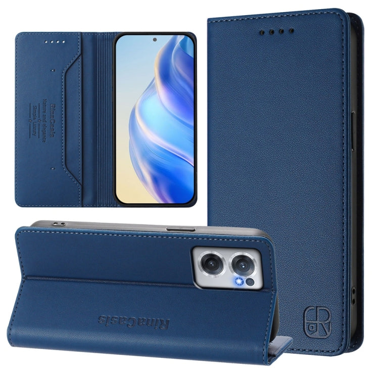 RC01 Dual-Folded Magnetic Suction RFID Leather Phone Case, For OnePlus Nord CE 2 5G, For OnePlus 10 Pro, For OnePlus Nord N20 5G