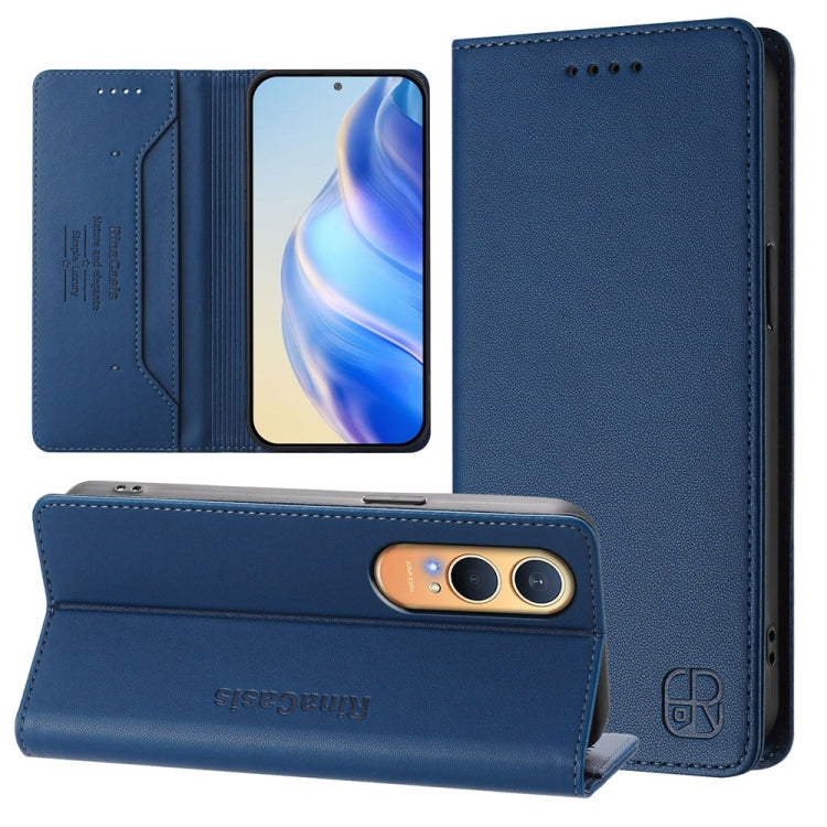 RC01 Dual-Folded Magnetic Suction RFID Leather Phone Case, For OnePlus Nord 4, For OnePlus Nord 4 5G Global, For OnePlus Nord CE4 Lite