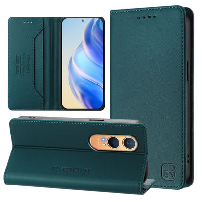 RC01 Dual-Folded Magnetic Suction RFID Leather Phone Case, For OnePlus Nord 4, For OnePlus Nord 4 5G Global, For OnePlus Nord CE4 Lite