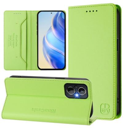 RC01 Dual-Folded Magnetic Suction RFID Leather Phone Case, For OnePlus Nord CE 2 5G, For OnePlus 10 Pro, For OnePlus Nord N20 5G