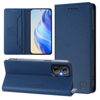 RC01 Dual-Folded Magnetic Suction RFID Leather Phone Case, For OnePlus Nord CE 2 5G, For OnePlus 10 Pro, For OnePlus Nord N20 5G