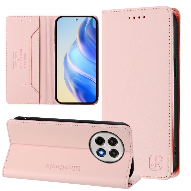 RC01 Dual-Folded Magnetic Suction RFID Leather Phone Case, For OnePlus Ace 5 Racing, For OnePlus 13R / Ace 5 / Ace 5 Pro, For OnePlus 13