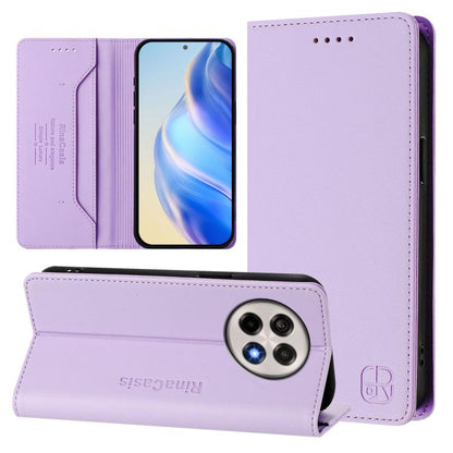 RC01 Dual-Folded Magnetic Suction RFID Leather Phone Case, For OnePlus Ace 5 Racing, For OnePlus 13R / Ace 5 / Ace 5 Pro, For OnePlus 13