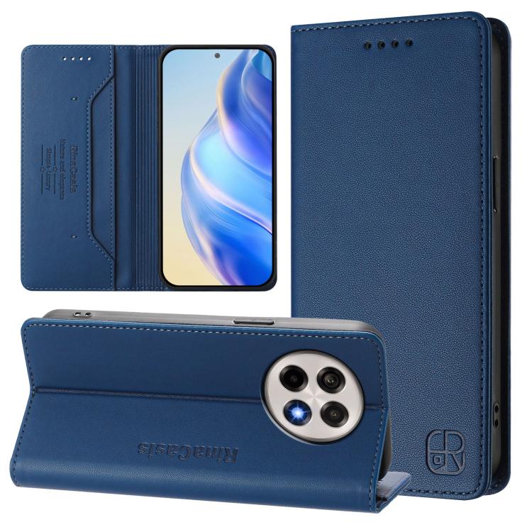 RC01 Dual-Folded Magnetic Suction RFID Leather Phone Case, For OnePlus Ace 5 Racing, For OnePlus 13R / Ace 5 / Ace 5 Pro, For OnePlus 13