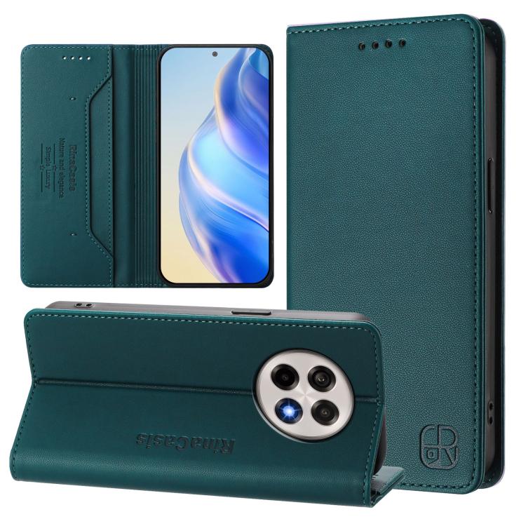 RC01 Dual-Folded Magnetic Suction RFID Leather Phone Case, For OnePlus Ace 5 Racing, For OnePlus 13R / Ace 5 / Ace 5 Pro, For OnePlus 13