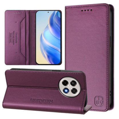 RC01 Dual-Folded Magnetic Suction RFID Leather Phone Case, For OnePlus Ace 5 Racing, For OnePlus 13R / Ace 5 / Ace 5 Pro, For OnePlus 13