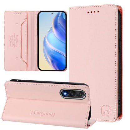 RC01 Dual-Folded Magnetic Suction RFID Leather Phone Case, For OnePlus Turbo 6X Pro 5G, For OnePlus Turbo 6 / 6V 5G, For OnePlus Ace 5 Ultra