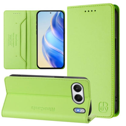 RC01 Dual-Folded Magnetic Suction RFID Leather Phone Case, For OnePlus Nord 4, For OnePlus Nord 4 5G Global, For OnePlus Nord CE4 Lite