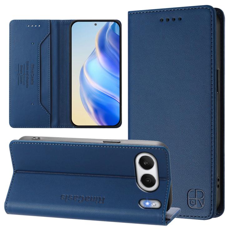 RC01 Dual-Folded Magnetic Suction RFID Leather Phone Case, For OnePlus Nord 4, For OnePlus Nord 4 5G Global, For OnePlus Nord CE4 Lite