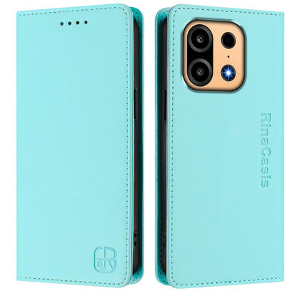 RC01 Dual-Folded Magnetic Suction RFID Leather Phone Case, For OnePlus Turbo 6X Pro 5G, For OnePlus Turbo 6 / 6V 5G, For OnePlus Ace 5 Ultra