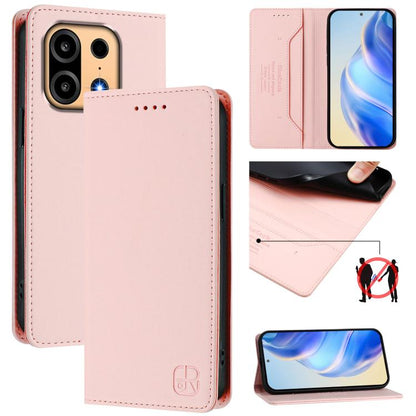 RC01 Dual-Folded Magnetic Suction RFID Leather Phone Case, For OnePlus Turbo 6X Pro 5G, For OnePlus Turbo 6 / 6V 5G, For OnePlus Ace 5 Ultra