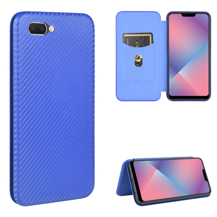 Carbon Fiber Texture Magnetic Horizontal Flip TPU + PC + PU Leather Case with Card Slot, For OPPO A5(AX5) / A3s / A12e, For OPPO A7(AX7) / A5s / AX5s / A12, For OPPO A8 / A31 (2020), For OPPO A9 (2020) / A11 / A11X / A5 (2020)