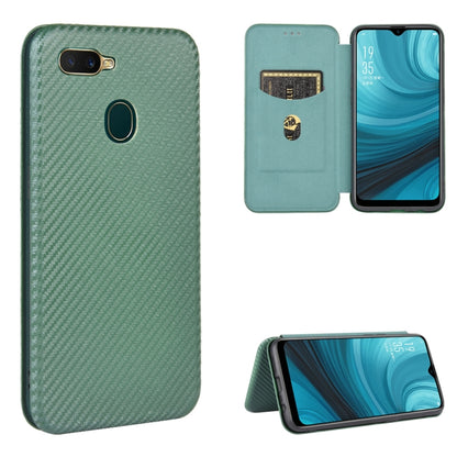 Carbon Fiber Texture Magnetic Horizontal Flip TPU + PC + PU Leather Case with Card Slot, For OPPO A5(AX5) / A3s / A12e, For OPPO A7(AX7) / A5s / AX5s / A12, For OPPO A8 / A31 (2020), For OPPO A9 (2020) / A11 / A11X / A5 (2020)