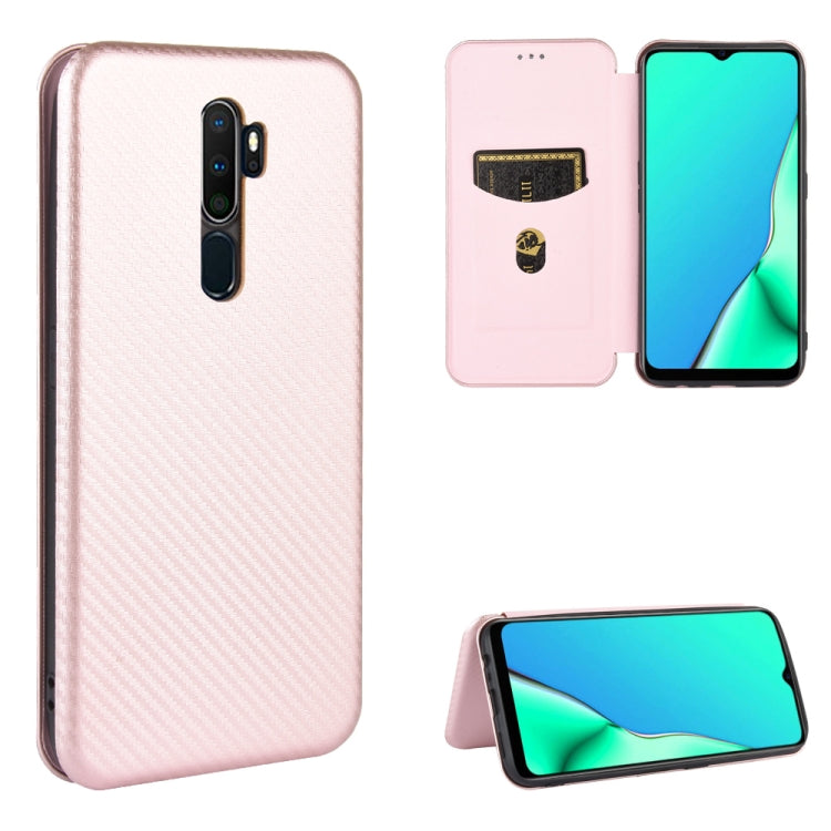 Carbon Fiber Texture Magnetic Horizontal Flip TPU + PC + PU Leather Case with Card Slot, For OPPO A5(AX5) / A3s / A12e, For OPPO A7(AX7) / A5s / AX5s / A12, For OPPO A8 / A31 (2020), For OPPO A9 (2020) / A11 / A11X / A5 (2020)