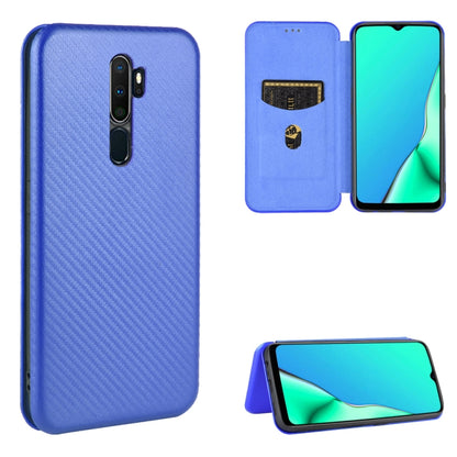Carbon Fiber Texture Magnetic Horizontal Flip TPU + PC + PU Leather Case with Card Slot, For OPPO A5(AX5) / A3s / A12e, For OPPO A7(AX7) / A5s / AX5s / A12, For OPPO A8 / A31 (2020), For OPPO A9 (2020) / A11 / A11X / A5 (2020)