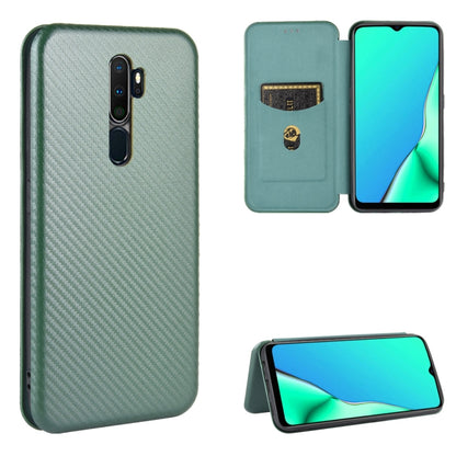 Carbon Fiber Texture Magnetic Horizontal Flip TPU + PC + PU Leather Case with Card Slot, For OPPO A5(AX5) / A3s / A12e, For OPPO A7(AX7) / A5s / AX5s / A12, For OPPO A8 / A31 (2020), For OPPO A9 (2020) / A11 / A11X / A5 (2020)