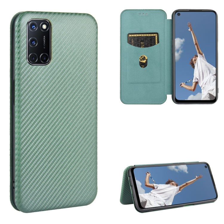Carbon Fiber Texture Magnetic Horizontal Flip TPU + PC + PU Leather Case with Card Slot, For OPPO A52 / A72 / A92, For OPPO A91 / F15 Reno3(Southeast Asia Version), For OPPO A92s, For OPPO Ace2