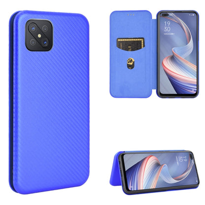 Carbon Fiber Texture Magnetic Horizontal Flip TPU + PC + PU Leather Case with Card Slot, For OPPO A52 / A72 / A92, For OPPO A91 / F15 Reno3(Southeast Asia Version), For OPPO A92s, For OPPO Ace2