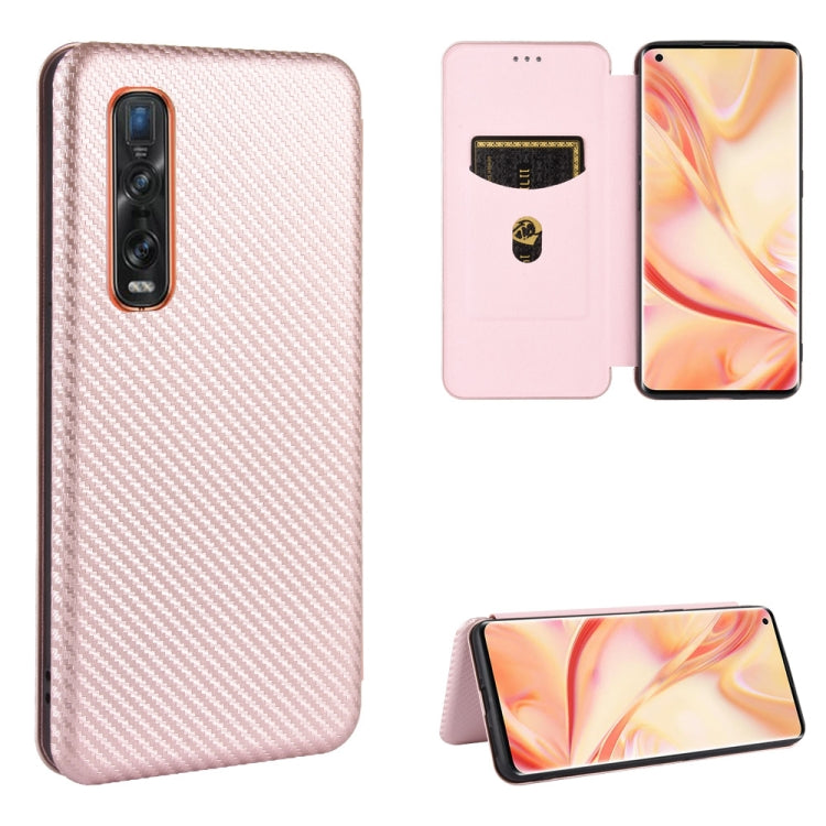 Carbon Fiber Texture Magnetic Horizontal Flip TPU + PC + PU Leather Case with Card Slot, For OPPO Find X2 Pro, For OPPO Find X2, For OPPO Realme C11, For OPPO Realme C15