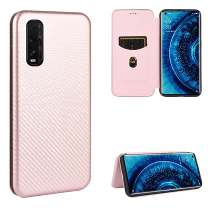 Carbon Fiber Texture Magnetic Horizontal Flip TPU + PC + PU Leather Case with Card Slot, For OPPO Find X2 Pro, For OPPO Find X2, For OPPO Realme C11, For OPPO Realme C15