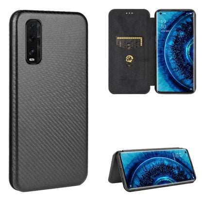 Carbon Fiber Texture Magnetic Horizontal Flip TPU + PC + PU Leather Case with Card Slot, For OPPO Find X2 Pro, For OPPO Find X2, For OPPO Realme C11, For OPPO Realme C15