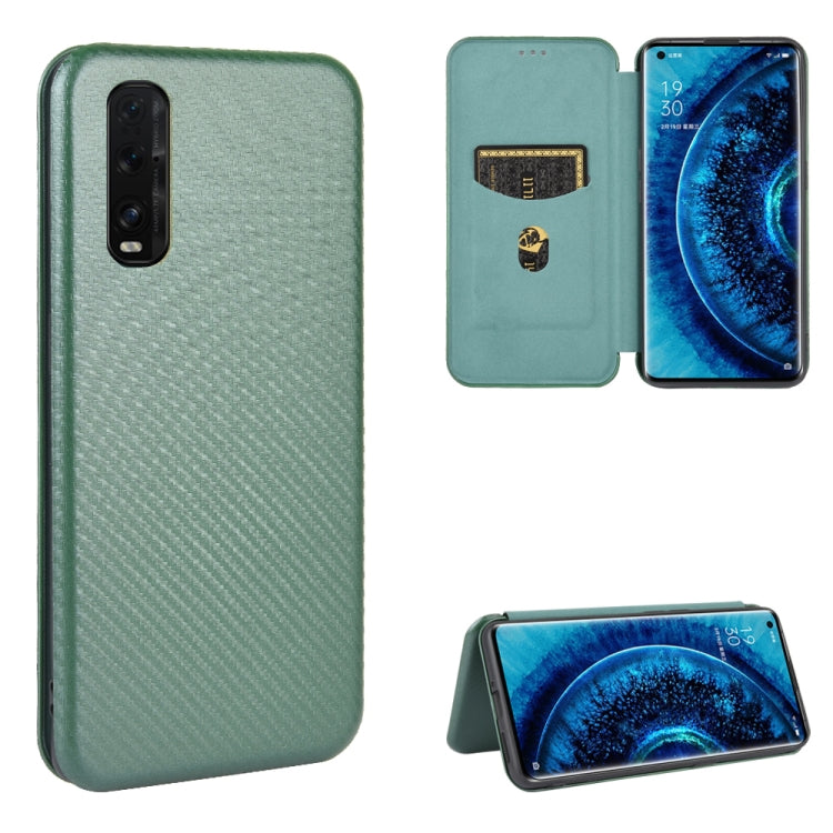 Carbon Fiber Texture Magnetic Horizontal Flip TPU + PC + PU Leather Case with Card Slot, For OPPO Find X2 Pro, For OPPO Find X2, For OPPO Realme C11, For OPPO Realme C15