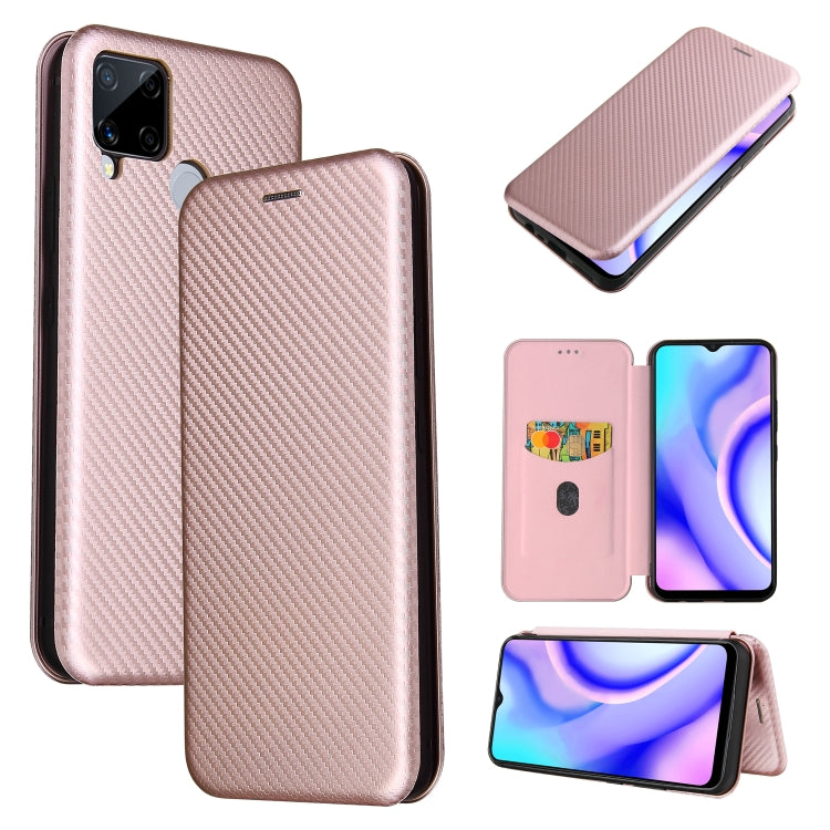 Carbon Fiber Texture Magnetic Horizontal Flip TPU + PC + PU Leather Case with Card Slot, For OPPO Find X2 Pro, For OPPO Find X2, For OPPO Realme C11, For OPPO Realme C15