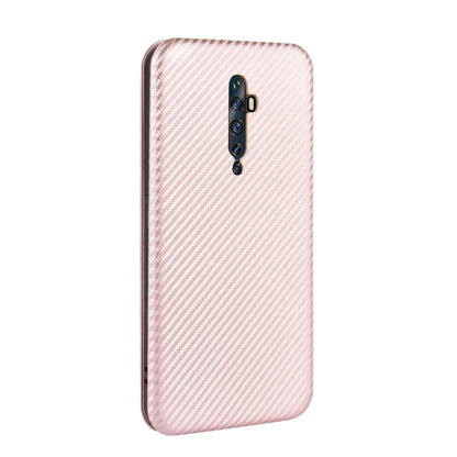 Carbon Fiber Texture Magnetic Horizontal Flip TPU + PC + PU Leather Case with Card Slot, For OPPO Reno2 Z / F, For OPPO Reno3 A(Japanese Version), For OPPO Reno4 Pro 5G, For OPPO Reno A