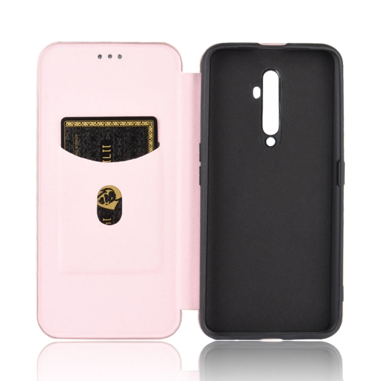 Carbon Fiber Texture Magnetic Horizontal Flip TPU + PC + PU Leather Case with Card Slot, For OPPO Reno2 Z / F, For OPPO Reno3 A(Japanese Version), For OPPO Reno4 Pro 5G, For OPPO Reno A