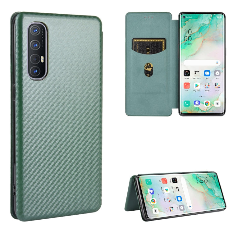 Carbon Fiber Texture Magnetic Horizontal Flip TPU + PC + PU Leather Case with Card Slot, For OPPO Reno3 5G / Find X2 Lite, For OPPO Reno3 5G (Japanese Version), For OPPO Reno3 Pro 5G / Find X2 Neo, For OPPO Reno4 4G