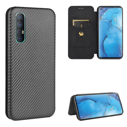 Carbon Fiber Texture Magnetic Horizontal Flip TPU + PC + PU Leather Case with Card Slot, For OPPO Reno3 5G / Find X2 Lite, For OPPO Reno3 5G (Japanese Version), For OPPO Reno3 Pro 5G / Find X2 Neo, For OPPO Reno4 4G