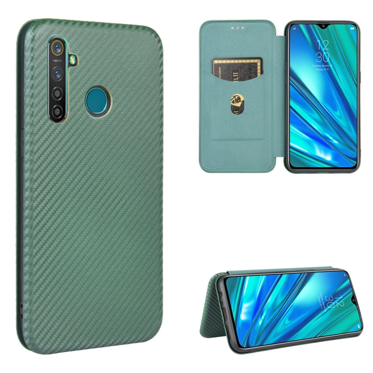 Carbon Fiber Texture Magnetic Horizontal Flip TPU + PC + PU Leather Case with Card Slot, For OPPO Reno4 5G, For OPPO Reno4 Pro 4G, For OPPO Rnoe Ace, For OPPO Realme 5 Pro / Realme Q