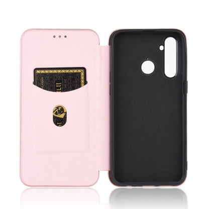 Carbon Fiber Texture Magnetic Horizontal Flip TPU + PC + PU Leather Case with Card Slot, For OPPO Realme 5 / Realme 5s, For OPPO Realme 6 Pro, For OPPO Realme 6, For OPPO Realme X3