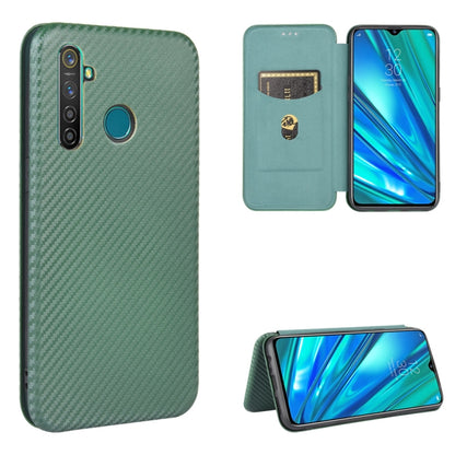 Carbon Fiber Texture Magnetic Horizontal Flip TPU + PC + PU Leather Case with Card Slot, For OPPO Realme 5 / Realme 5s, For OPPO Realme 6 Pro, For OPPO Realme 6, For OPPO Realme X3