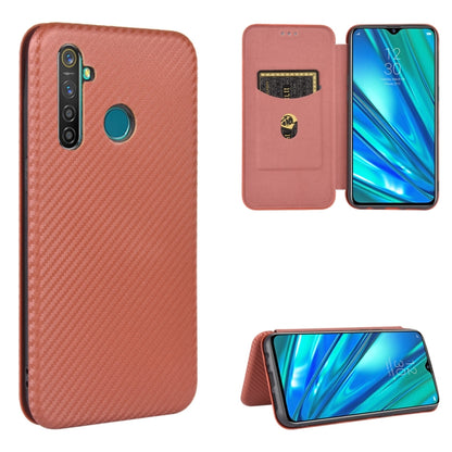 Carbon Fiber Texture Magnetic Horizontal Flip TPU + PC + PU Leather Case with Card Slot, For OPPO Realme 5 / Realme 5s, For OPPO Realme 6 Pro, For OPPO Realme 6, For OPPO Realme X3