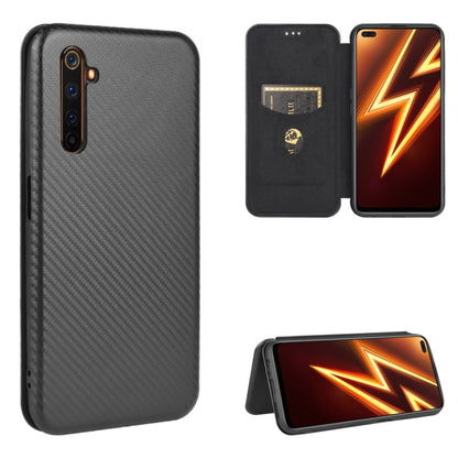 Carbon Fiber Texture Magnetic Horizontal Flip TPU + PC + PU Leather Case with Card Slot, For OPPO Realme 5 / Realme 5s, For OPPO Realme 6 Pro, For OPPO Realme 6, For OPPO Realme X3