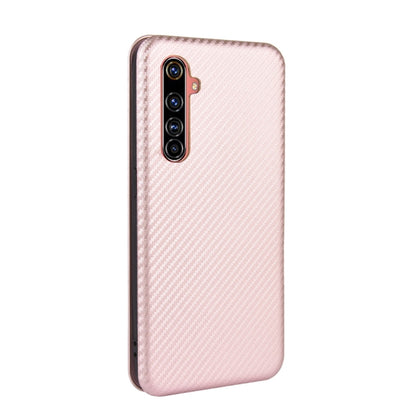 Carbon Fiber Texture Magnetic Horizontal Flip TPU + PC + PU Leather Case with Card Slot, For OPPO Realme X50 Pro / X50 Pro 5G, For OPPO Realme X50 / X50 5G, For OPPO Realme XT / X2 / K5