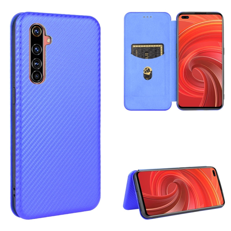 Carbon Fiber Texture Magnetic Horizontal Flip TPU + PC + PU Leather Case with Card Slot, For OPPO Realme X50 Pro / X50 Pro 5G, For OPPO Realme X50 / X50 5G, For OPPO Realme XT / X2 / K5