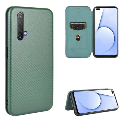 Carbon Fiber Texture Magnetic Horizontal Flip TPU + PC + PU Leather Case with Card Slot, For OPPO Realme X50 Pro / X50 Pro 5G, For OPPO Realme X50 / X50 5G, For OPPO Realme XT / X2 / K5
