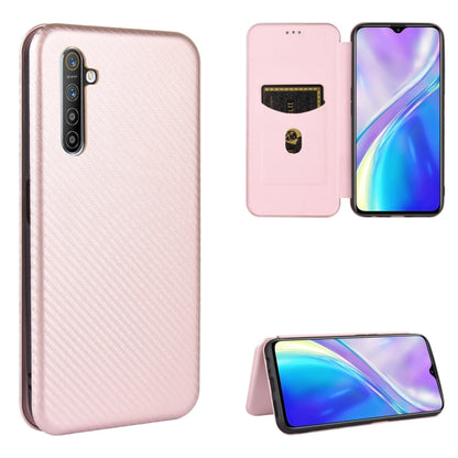 Carbon Fiber Texture Magnetic Horizontal Flip TPU + PC + PU Leather Case with Card Slot, For OPPO Realme X50 Pro / X50 Pro 5G, For OPPO Realme X50 / X50 5G, For OPPO Realme XT / X2 / K5