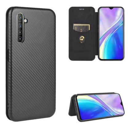 Carbon Fiber Texture Magnetic Horizontal Flip TPU + PC + PU Leather Case with Card Slot, For OPPO Realme X50 Pro / X50 Pro 5G, For OPPO Realme X50 / X50 5G, For OPPO Realme XT / X2 / K5