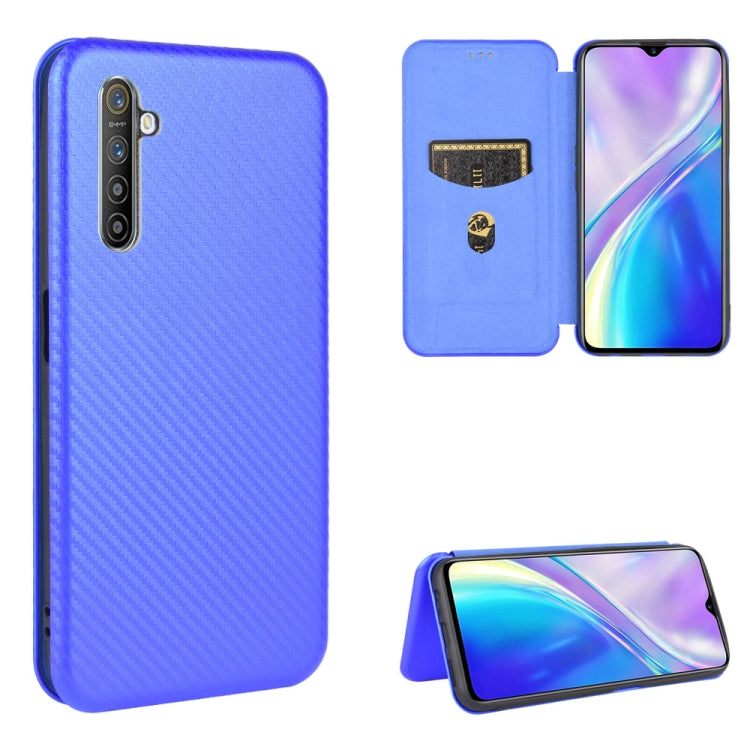 Carbon Fiber Texture Magnetic Horizontal Flip TPU + PC + PU Leather Case with Card Slot, For OPPO Realme X50 Pro / X50 Pro 5G, For OPPO Realme X50 / X50 5G, For OPPO Realme XT / X2 / K5