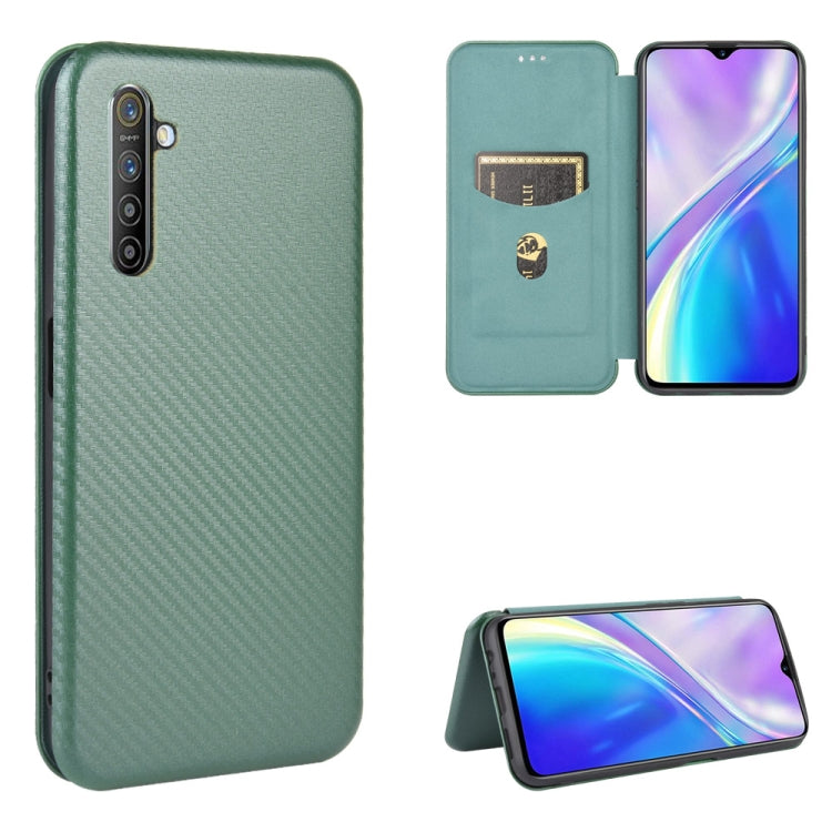 Carbon Fiber Texture Magnetic Horizontal Flip TPU + PC + PU Leather Case with Card Slot, For OPPO Realme X50 Pro / X50 Pro 5G, For OPPO Realme X50 / X50 5G, For OPPO Realme XT / X2 / K5