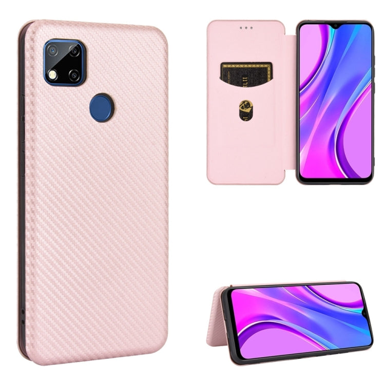 Carbon Fiber Texture Magnetic Horizontal Flip TPU + PC + PU Leather Case with Card Slot, For Xiaomi Redmi 8A, For Xiaomi Redmi 9C, For Xiaomi Redmi 8, For Xiaomi Redmi 9